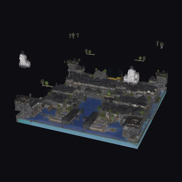 Ancient Cityscape with Canal